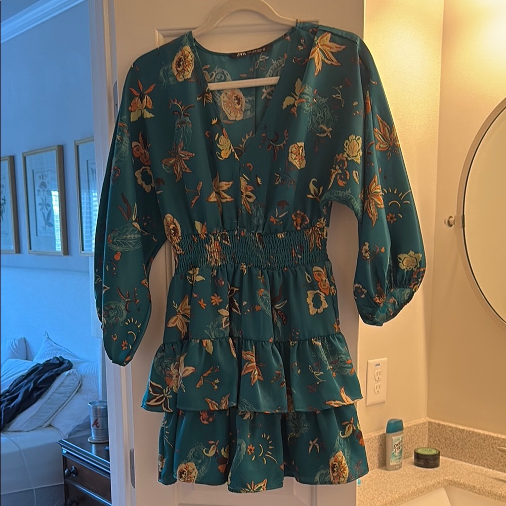 Floral Teal Women's Top